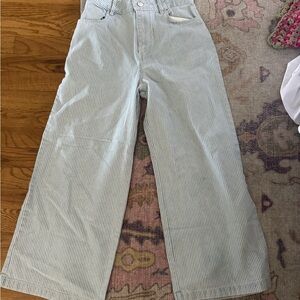 Zara Striped Wide-Leg Women Jeans